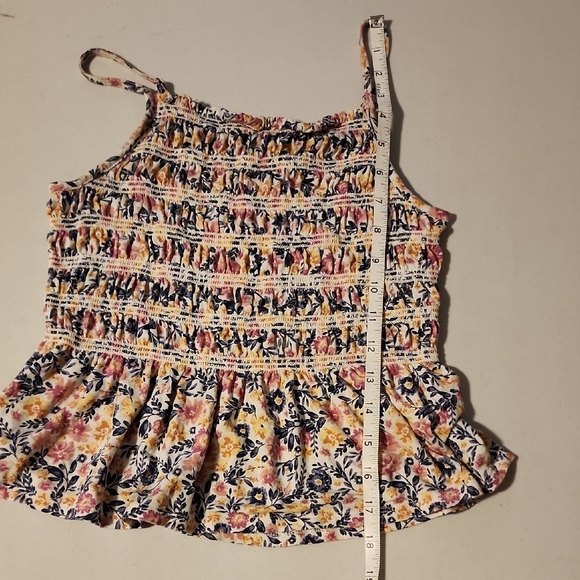 SO Pink and Blue Smocked Peplum Camisole - Picture 6 of 8